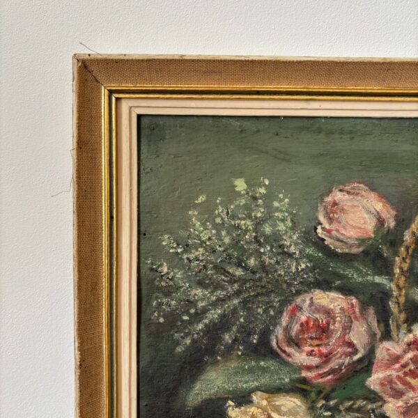 Tableau floral sur bois ancien – Image 10