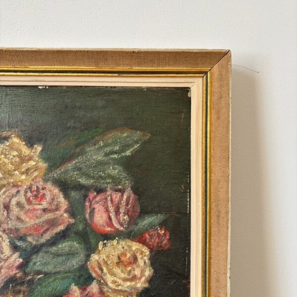 Tableau floral sur bois ancien – Image 9