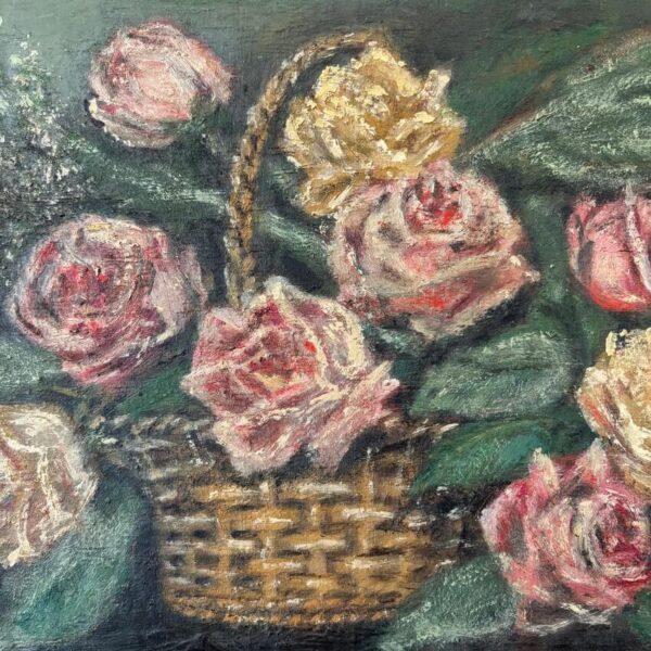 Tableau floral sur bois ancien – Image 8