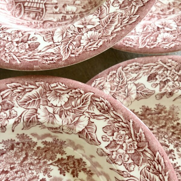 6 Assiettes creuses anglaises – Image 5