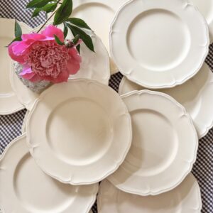 Lot d'assiettes plates Terre de Fer modèle Longchamp